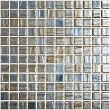 Стеклянная мозаика Vidrepur Aqua Black Черный (на сетке) 31,7*31,7 (чип 25*25мм)