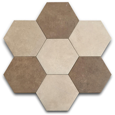 Керамогранит 	Argenta Atlas 	Hexagon Multi Warm               	25х22