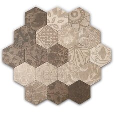 Керамогранит 	Argenta Atlas 	Hexagon Patchword Warm    	25х22