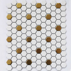 Мозаика керамогранитная Bonaparte Babylon Gold matt (2,3х2,6) 26х30