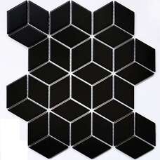 Мозаика керамогранитная Bonaparte Landa Black matt (4,8х4,8) 26,74х30,9