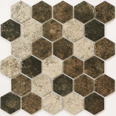 Мозаика керамогранитная Bonaparte Mosaic Olmeto Brown (5,1х5,9) 28,2х27,1