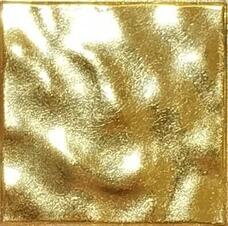Стеклянная мозаика Irida Gold 10.FOGS формованное желтое гофрированное золото 1х1 см