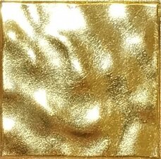 Стеклянная мозаика Irida Gold 20.FOGS формованное желтое гофрированное золото 2х2 см
