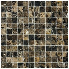 Мозаика Marble Mosaic Emperador Dark Mat (чип 2,3x2,3) 4 mm 30x30