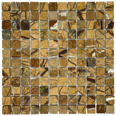 Мозаика Marble Mosaic Fancy Brown Pol (чип 2,3x2,3) 7 mm 30,5x30,5