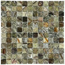 Мозаика Marble Mosaic Fancy Green Pol (чип 2,3x2,3) 6 mm 30,5x30,5