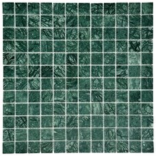 Мозаика Marble Mosaic India Green Pol (чип 2,3x2,3) 4 mm 30x30