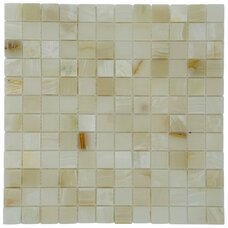 Мозаика Marble Mosaic Onyx White Pol (чип 2,3x2,3) 6 mm 30x30