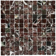 Мозаика Marble Mosaic Rosso Levanto Pol (чип 2,3x2,3) 6 mm 30x30