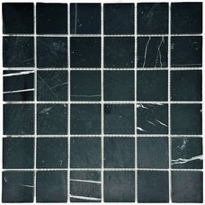 Мозаика Marble Mosaic Nero Marquina Mat (чип 4,8x4,8) 7 mm 30,5x30,5