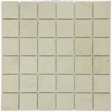 Мозаика Marble Mosaic Royal Botticino Mat (чип 4,8x4,8) 7 mm 30,5x30,5