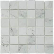 Мозаика Marble Mosaic Volakas White Pol (чип 4,8x4,8) 7 mm 30,5x30,5