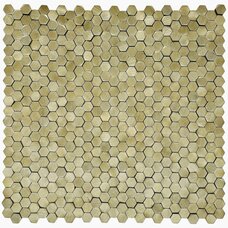 Мозаика Marble Mosaic Aluminium 3D Hexagon Gold (чип 0,8x1,4) 29,6x30,5