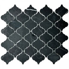 Мозаика Marble Mosaic Arabesco Nero Marquina Pol (чип 6,8x6,8) 6 mm 27,8x32,5