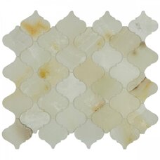 Мозаика Marble Mosaic Arabesco Onyx White Pol (чип 6,8x6,8) 6 mm 27,8x32,5
