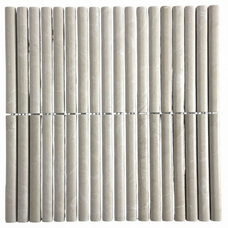 Мозаика Marble Mosaic Bars Royal Botticino Bars Pol (чип 1,5x15,1) 12 mm 30,5x30,5