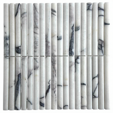 Мозаика Marble Mosaic Lilac Bars Mat (чип 1,5x15,1) 12 mm 30,5x30,5