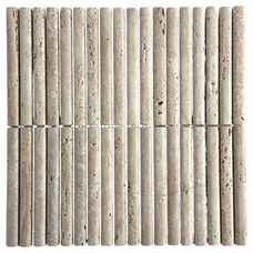 Мозаика Marble Mosaic Travertine Bars Mat (чип 1,5x15,1) 12 mm 30,5x30,5