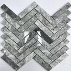 Мозаика Marble Mosaic Carpet Hermes Grey Pol (чип 2,3x9,8) 10 mm 28,1x28,1