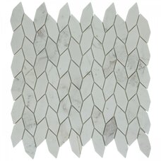 Мозаика Marble Mosaic Carpet Twist Volakas White Pol 6 mm 31,5x33