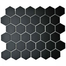 Мозаика Marble Mosaic Ceramic Mosaic Hex Ceramic Black (5,1x5,9) 6 mm 28,2x32,5