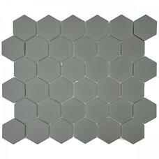 Мозаика Marble Mosaic Ceramic Mosaic Hex Ceramic Grey (5,1x5,9) 6 mm 28,2x32,5