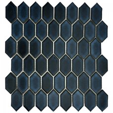 Мозаика Marble Mosaic Ceramic Mosaic Rombi Blue (чип 3,5x4,8) 8 mm 30,3x33