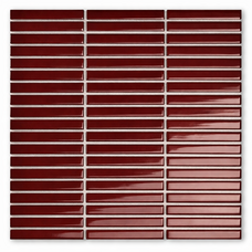 Мозаика Marble Mosaic Ceramic Mosaic Kit-Kat Bordo Pol (чип 1,2x9,2) 8 mm 28,2x29,4