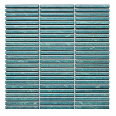 Мозаика Marble Mosaic Ceramic Mosaic Kit-Kat Lagoon Pol (чип 1,2x9,2) 8 mm 28,2x29,4