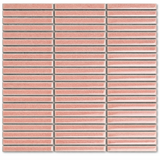 Мозаика Marble Mosaic Ceramic Mosaic Kit-Kat Pink Pol (чип 1,2x9,2) 8 mm 28,2x29,4