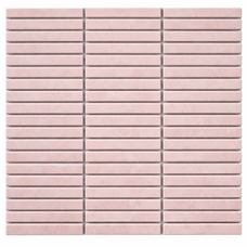 Мозаика Marble Mosaic Ceramic Mosaic Kit-Kat Rose Mat (чип 1,2x9,2) 8 mm 28,2x29,4