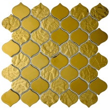 Мозаика Marble Mosaic Glass Mosaic Arabesco Gold (чип 5,2x5,2) 5 mm 27,5x28