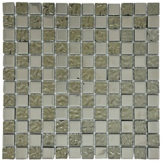 Мозаика Marble Mosaic Glass Mosaic Chic Silver (чип 2,3x2,3) 5 mm 30x30 