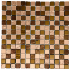 Мозаика Marble Mosaic Glass Mosaic Crystal Mix Rose (чип 2x2) 6 mm 30x30