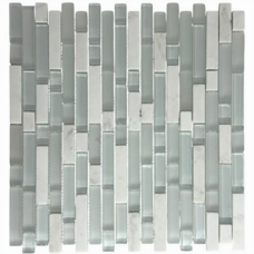 Мозаика Marble Mosaic Glass Mosaic Jazz White 30x31,5
