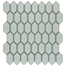 Мозаика Marble Mosaic Glass Mosaic Rombi White (чип 3,5x4,8) 6 mm 30,3x33