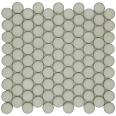 Мозаика Marble Mosaic Glass Mosaic Round White (чип 3x3) 6 mm 28,5x30