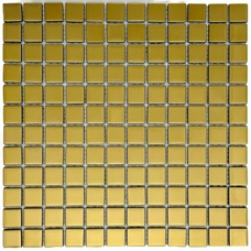 Мозаика Marble Mosaic Glass Mosaic Sharm Gold (чип 2,3x2,3) 5 mm 30x30