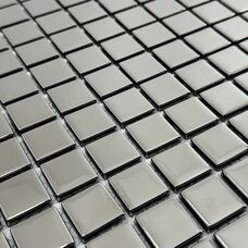 Мозаика Marble Mosaic Glass Mosaic Sharm Silver (чип 2,3x2,3) 5 mm 30x30