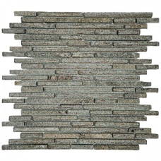 Мозаика Marble Mosaic Glass Mosaic Stripes Silver Pink (чип 1x4,8/9,8/14,8) 8 mm 30x34