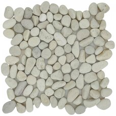 Мозаика Marble Mosaic Pebbles White Stone Mat 30x30