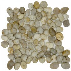 Мозаика Marble Mosaic Pebbles White Stone Pol 30x30