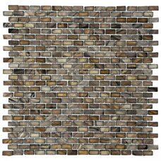 Мозаика Marble Mosaic Shell Coffe Brick Shell (чип 1x2) 2 mm 30,5x30,5