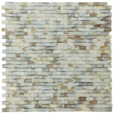 Мозаика Marble Mosaic Shell Convex Brick Shell (чип 1x2) 2 mm 30x30