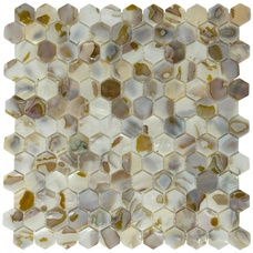 Мозаика Marble Mosaic Shell Hexagon Painted Shell (чип 2,5x2,5) 2 mm 30,5x30,5
