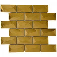 Мозаика Marble Mosaic Stainless Steel Brick Rose Metal 3D (чип 4,8x9,8) 8 mm 30x30