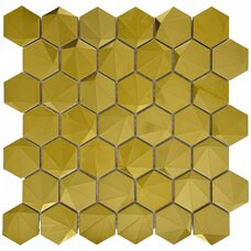 Мозаика Marble Mosaic Stainless Steel Multishapes Hex 3D (чип 4,8x4,8) 8 mm 30,5x30,5