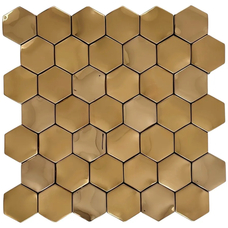 Мозаика Marble Mosaic Stainless Steel Original Hex Cooper 3D (чип 4,8x4,8) 8-10 mm 30x30