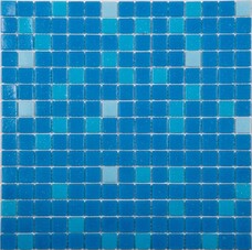 Мозаика напольная NSmosaic Econom COV09-1 стекло (сетка) голубой пол (2х2) 32,7х32,7 
